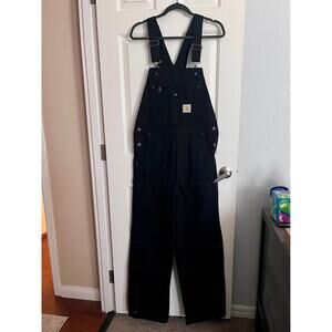 New Men’s Black Carhartt Overalls Size Small